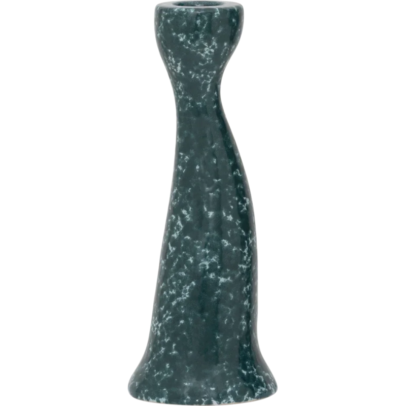 Bougeoir céramique vert forêt 17,5 cm Grace Urban Nature Culture - 1