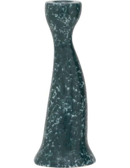 Bougeoir céramique vert forêt 17,5 cm Grace Urban Nature Culture - 1