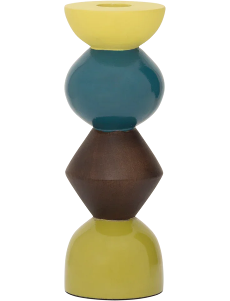 Bougeoir totem en bois de manguier 19 cm Signe Urban Nature Culture - 1