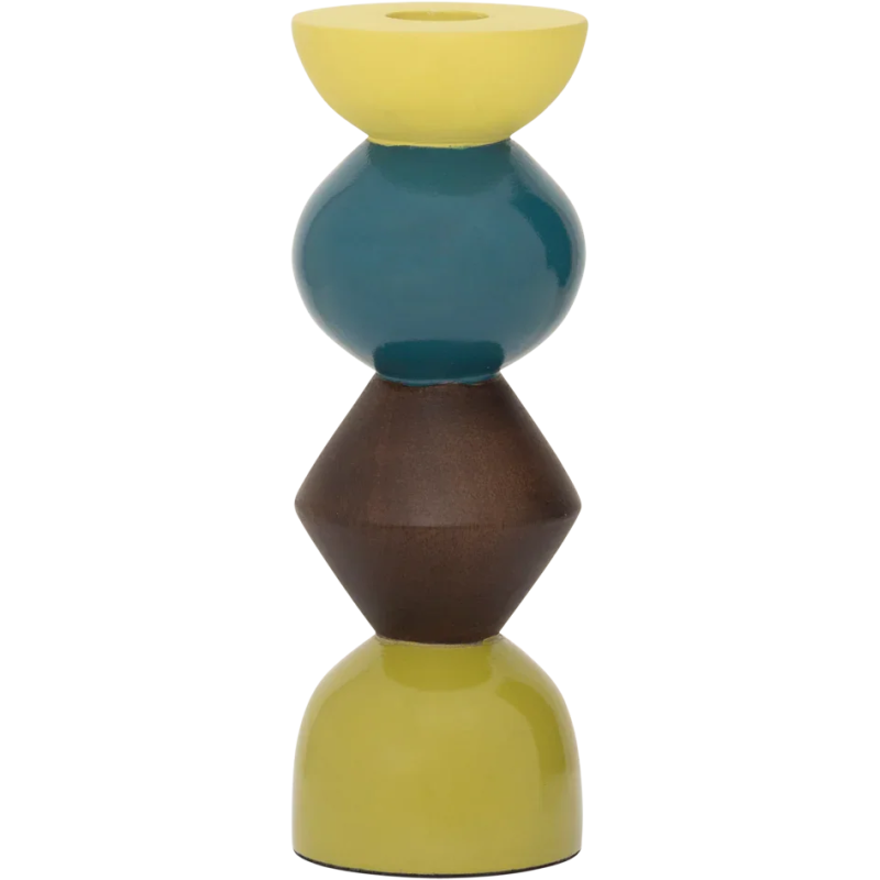Bougeoir totem en bois de manguier 19 cm Signe Urban Nature Culture - 1