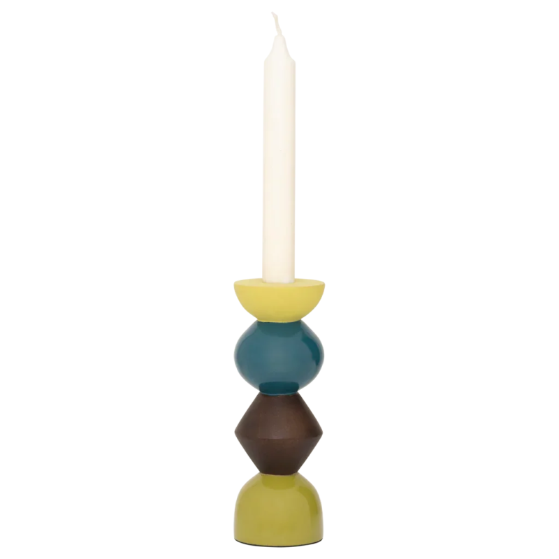 Bougeoir totem en bois de manguier 19 cm Signe Urban Nature Culture - 3