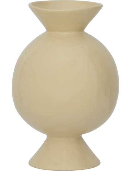 Vase boule céramique jaune 17x26 cm Kudos Urban Nature Culture - 1