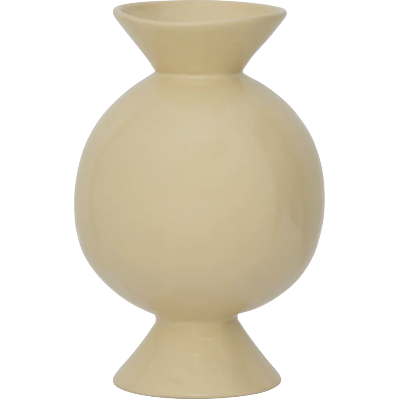 Vase boule céramique jaune 17x26 cm Kudos Urban Nature Culture - 1