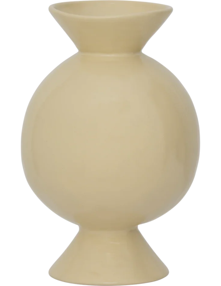 Vase boule céramique jaune 17x26 cm Kudos Urban Nature Culture - 1