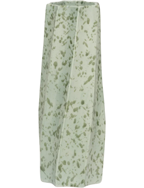 Vase haut céramique vert torsadé 13x33 cm Spille Urban Nature Culture - 1