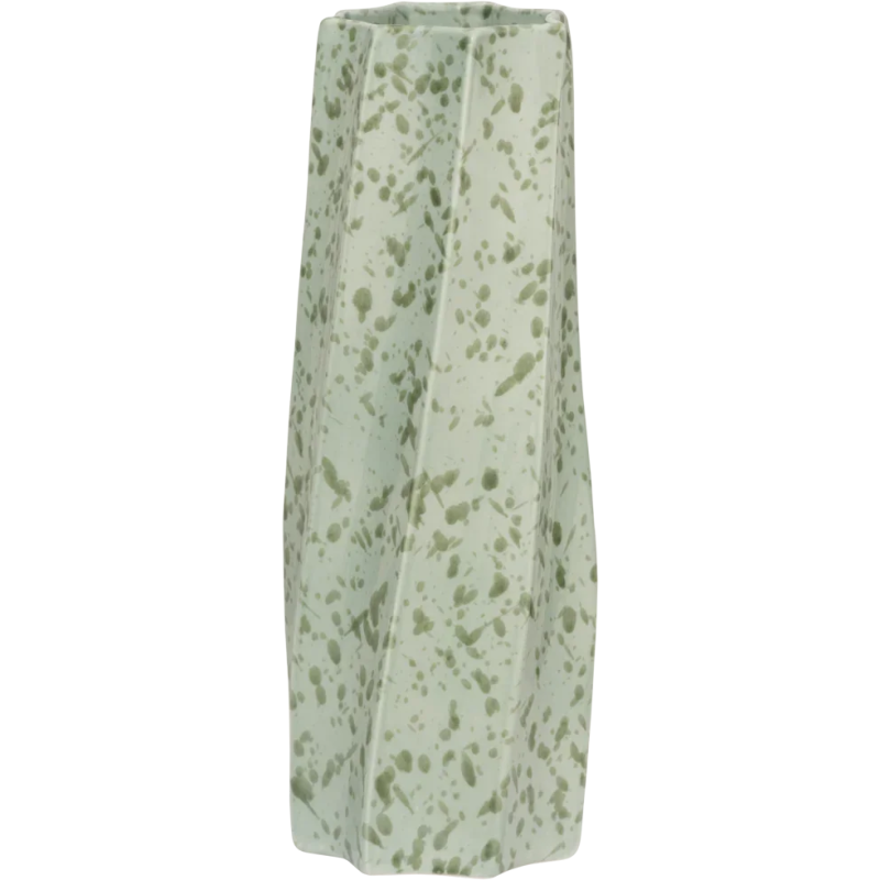 Vase haut céramique vert torsadé 13x33 cm Spille Urban Nature Culture - 1