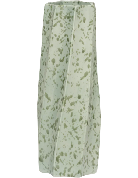 Vase haut céramique vert torsadé 13x33 cm Spille Urban Nature Culture - 1