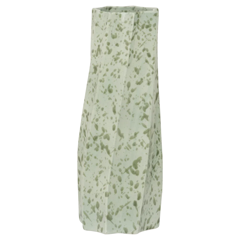 Vase haut céramique vert torsadé 13x33 cm Spille Urban Nature Culture - 3