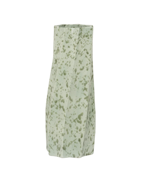 Vase haut céramique vert torsadé 13x33 cm Spille Urban Nature Culture - 3