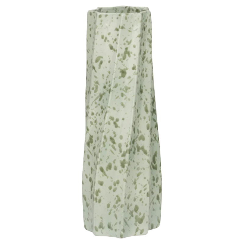 Vase haut céramique vert torsadé 13x33 cm Spille Urban Nature Culture - 4