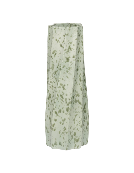 Vase haut céramique vert torsadé 13x33 cm Spille Urban Nature Culture - 4