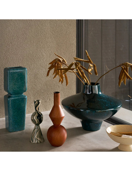 Vase haut céramique bleu vert 12x9x35 cm Anders Urban Nature Culture - 4