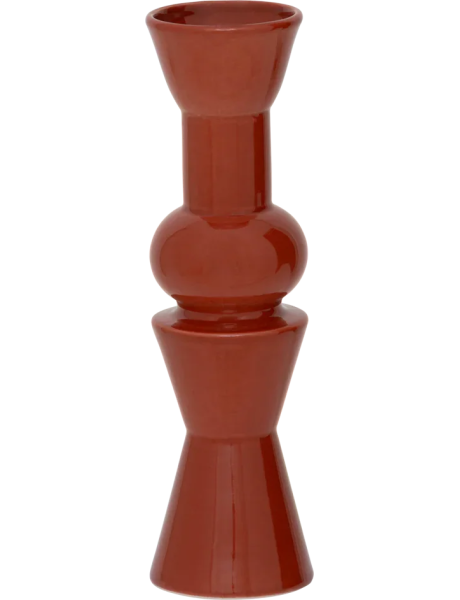 Vase soliflore céramique rouge 8,5x30 cm Poul Urban Nature Culture - 1