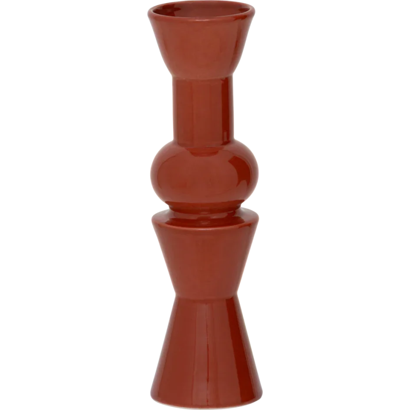 Vase soliflore céramique rouge 8,5x30 cm Poul Urban Nature Culture - 1