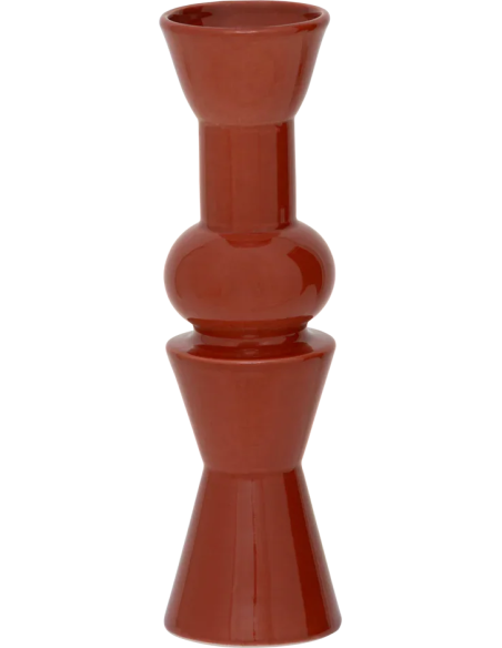 Vase soliflore céramique rouge 8,5x30 cm Poul Urban Nature Culture - 1