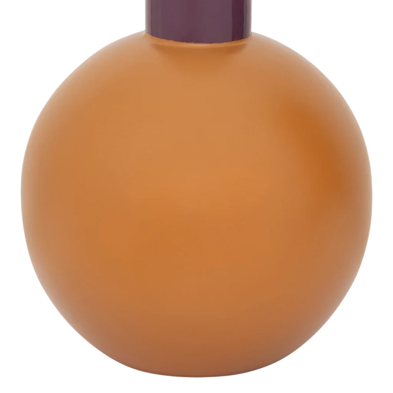 Vase boule céramique orange et violet prune 18,5x34,5 cm Farve Urban Nature Culture - 3