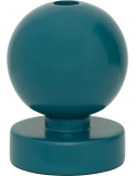 Bougeoir boule bois de manguier bleu 10,5x14 cm Saldo