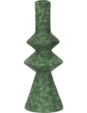 Bougeoir sculptural vert écomix 24,5 cm Mano