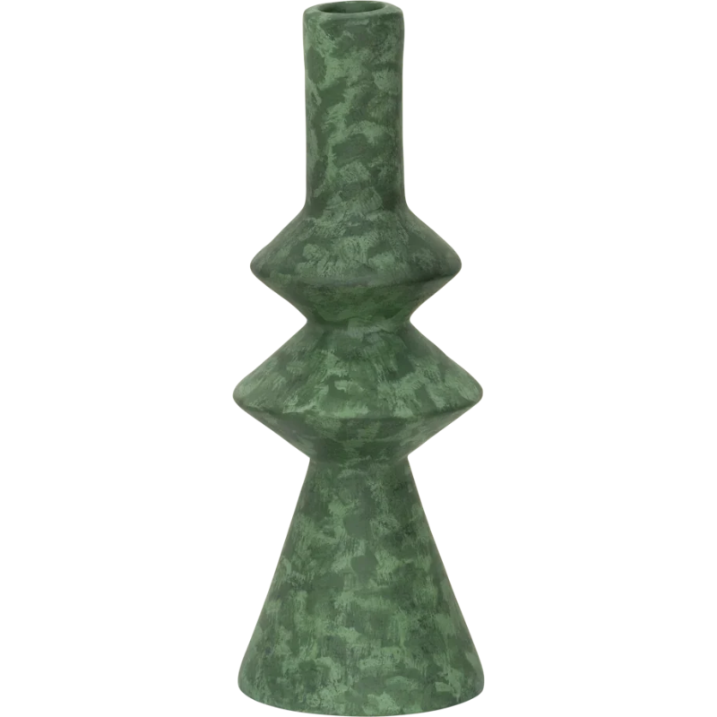 Bougeoir sculptural vert écomix 24,5 cm Mano Urban Nature Culture - 1