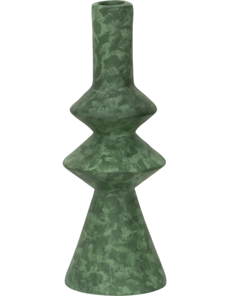 Bougeoir sculptural vert écomix 24,5 cm Mano Urban Nature Culture - 1
