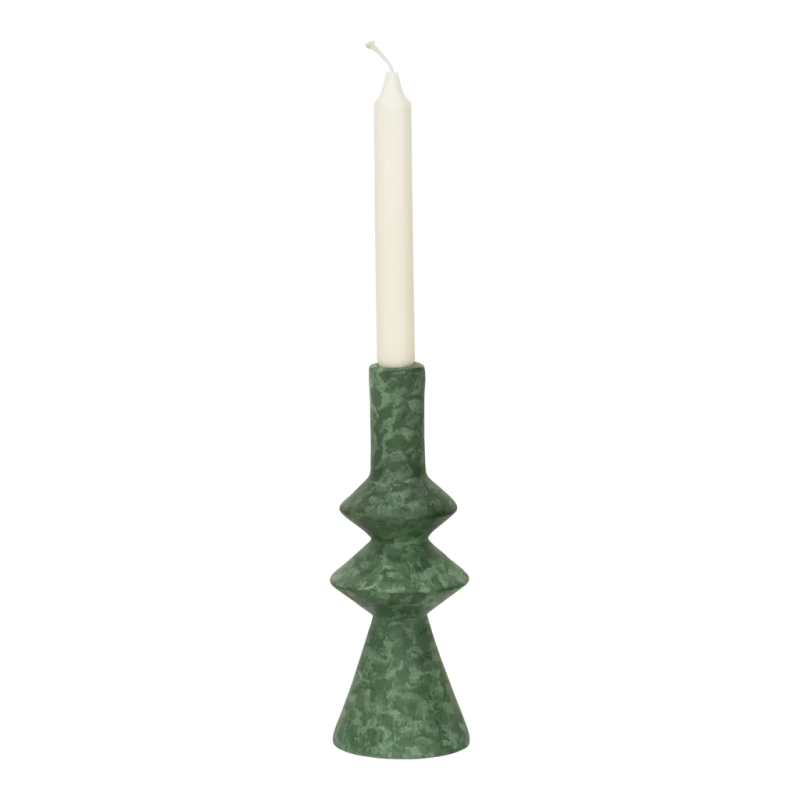 Bougeoir sculptural vert écomix 24,5 cm Mano Urban Nature Culture - 3