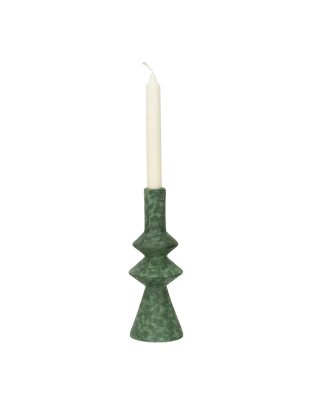 Bougeoir sculptural vert écomix 24,5 cm Mano Urban Nature Culture - 3