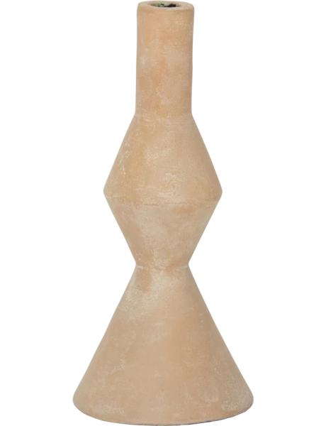 Bougeoir sculptural beige écomix 27 cm Mano Urban Nature Culture - 1
