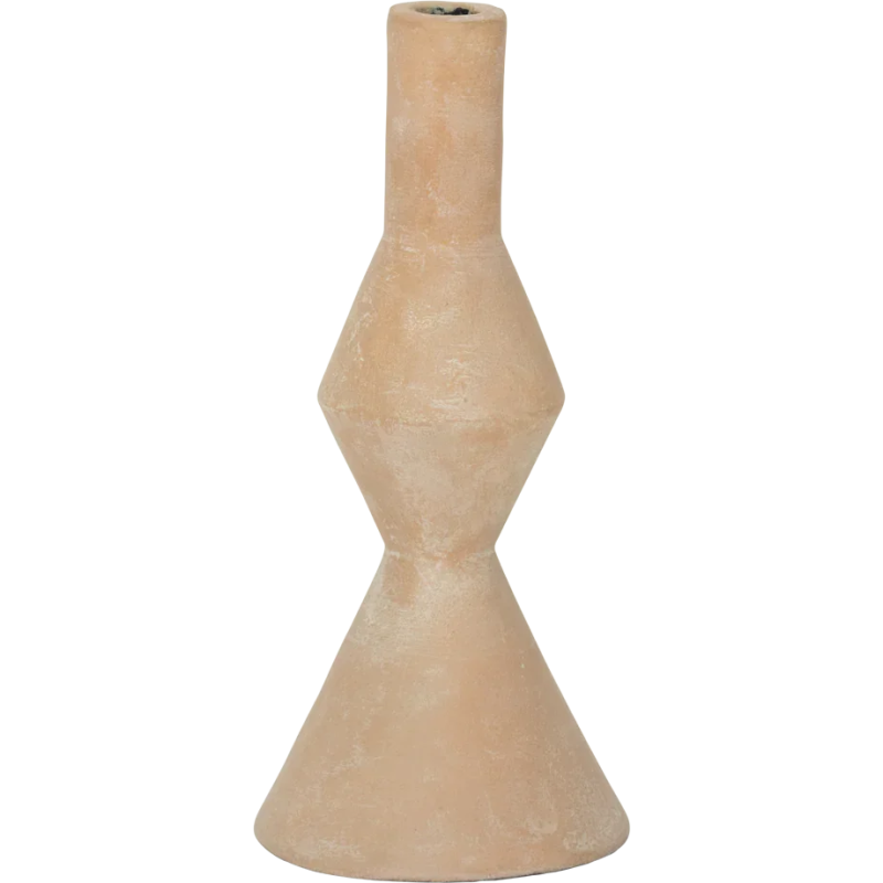 Bougeoir sculptural beige écomix 27 cm Mano Urban Nature Culture - 1