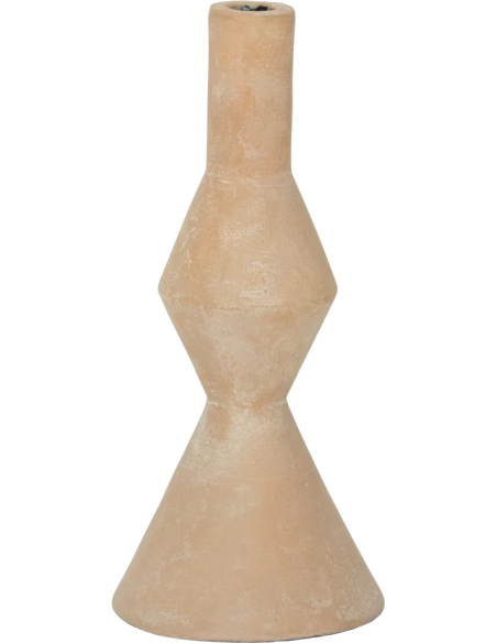 Bougeoir sculptural beige écomix 27 cm Mano Urban Nature Culture - 1