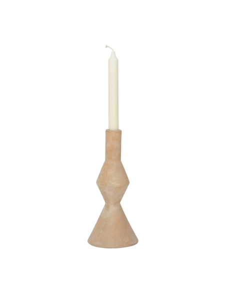 Bougeoir sculptural beige écomix 27 cm Mano Urban Nature Culture - 3
