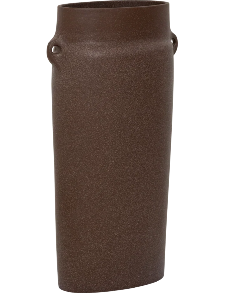 Grand vase céramique marron à anses 27x16x50 cm Oreille Urban Nature Culture - 1