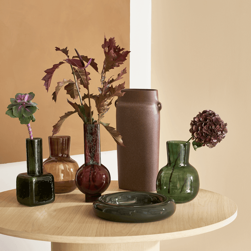 Grand vase céramique marron à anses 27x16x50 cm Oreille Urban Nature Culture - 2
