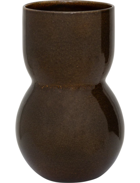 Vase céramique marron émail réactif 17,5x28 cm Noan Urban Nature Culture - 1