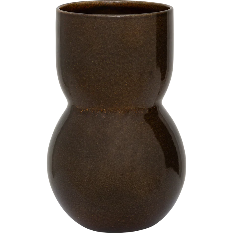 Vase céramique marron émail réactif 17,5x28 cm Noan Urban Nature Culture - 1