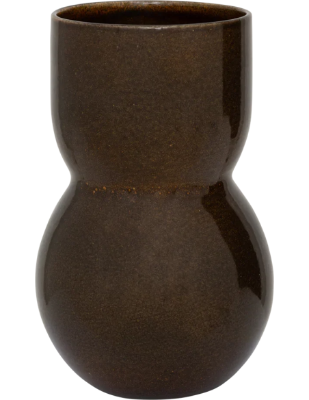 Vase céramique marron émail réactif 17,5x28 cm Noan Urban Nature Culture - 1