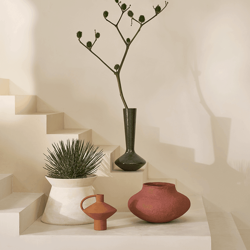 Vase haut céramique vert olive 25x50 cm Tynn Urban Nature Culture - 2