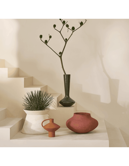 Vase haut céramique vert olive 25x50 cm Tynn Urban Nature Culture - 2