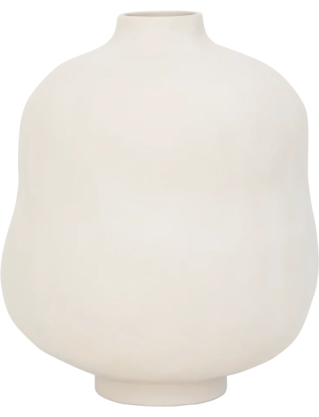 Grand vase céramique blanc mat 34x42 cm Mille Urban Nature Culture - 1