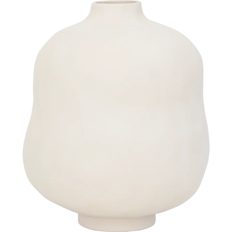 Grand vase céramique blanc mat 34x42 cm Mille Urban Nature Culture - 1