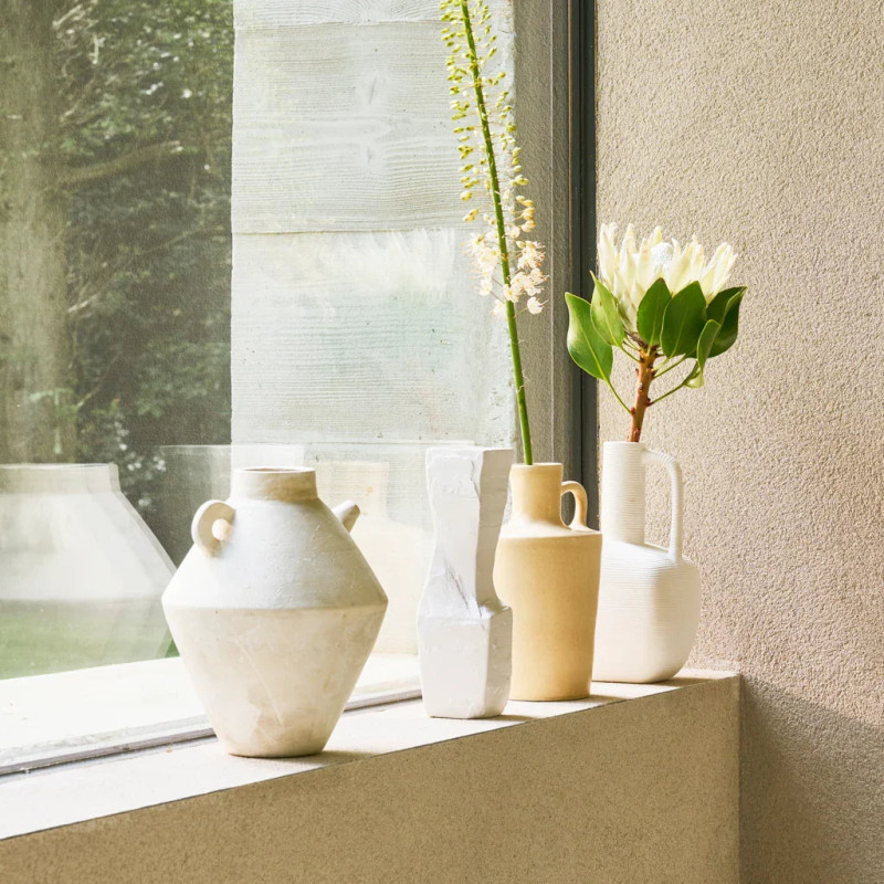 Vase amphore terre cuite blanche Ø22,4x28 cm Pico Urban Nature Culture - 2