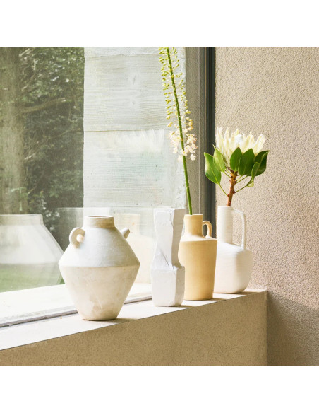 Vase amphore terre cuite blanche Ø22,4x28 cm Pico Urban Nature Culture - 2
