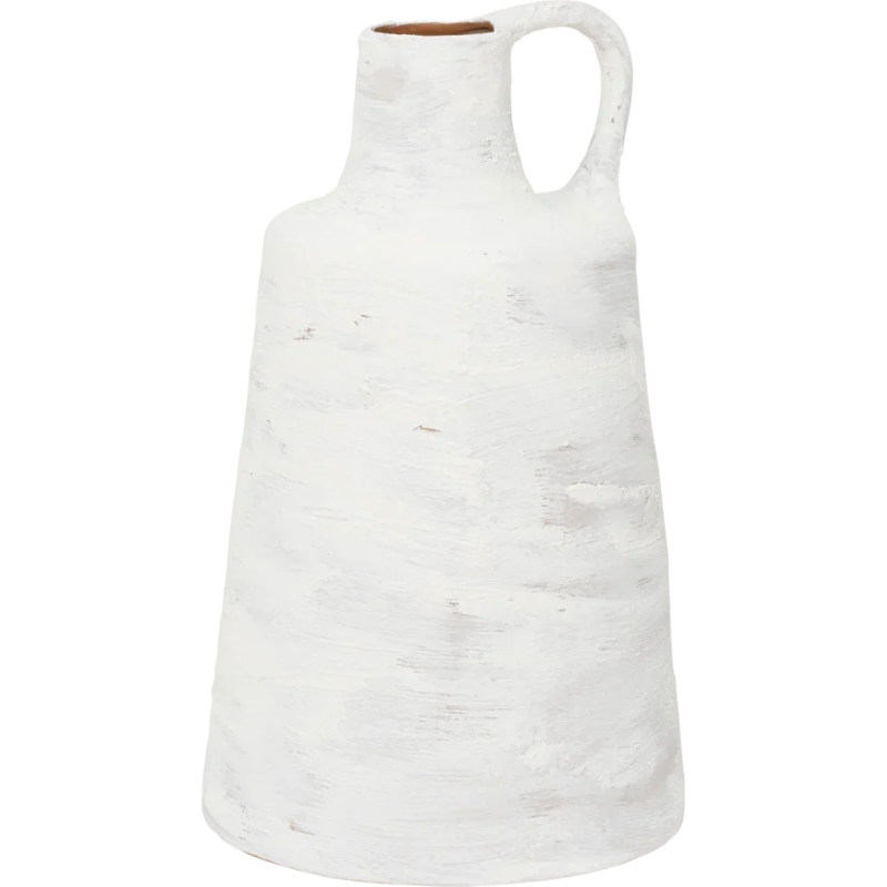 Vase amphore céramique blanche avec anse Ø23x38 cm Lunas Urban Nature Culture - 1