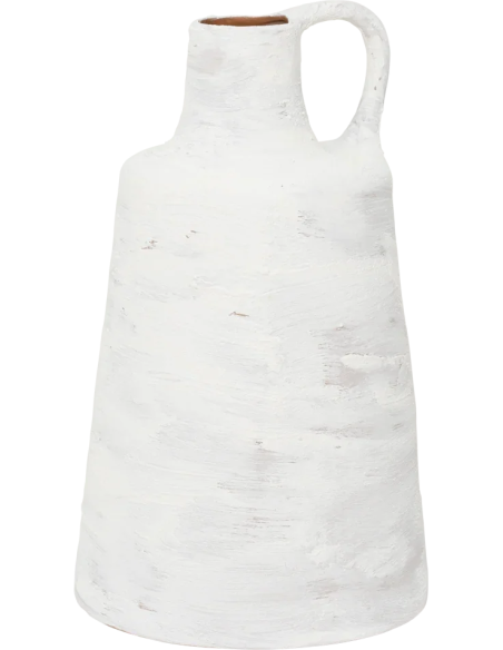 Vase amphore céramique blanche avec anse Ø23x38 cm Lunas Urban Nature Culture - 1