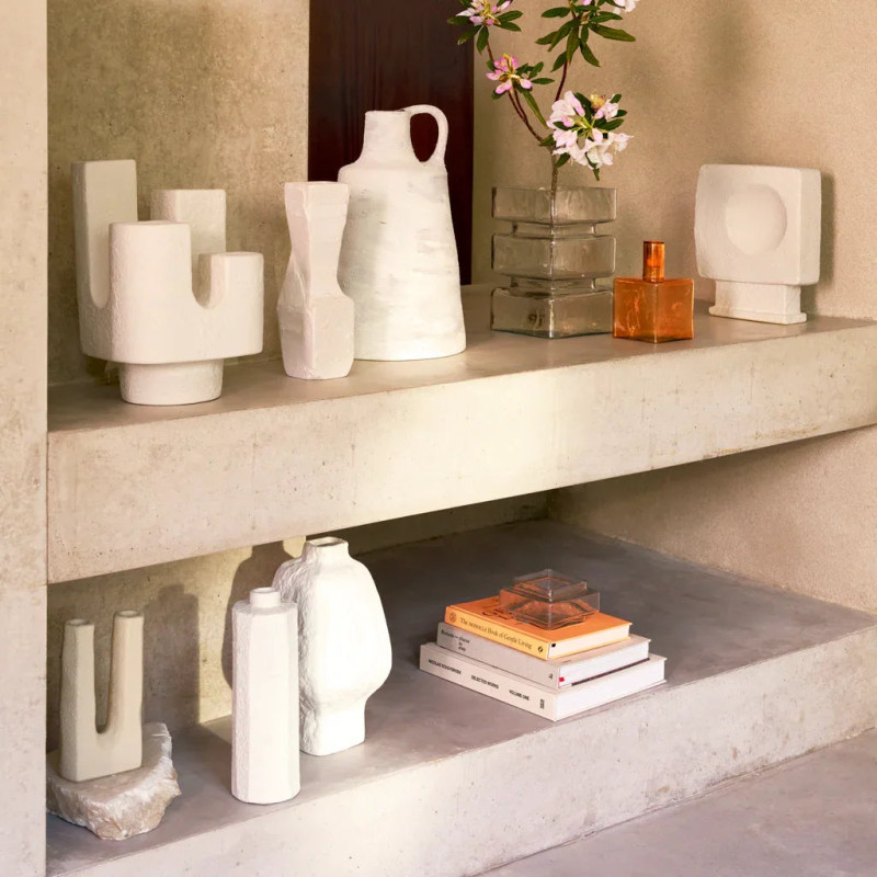 Vase amphore céramique blanche avec anse Ø23x38 cm Lunas Urban Nature Culture - 2