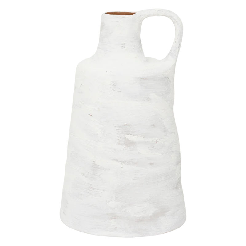 Vase amphore céramique blanche avec anse Ø23x38 cm Lunas Urban Nature Culture - 3