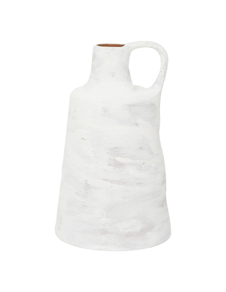 Vase amphore céramique blanche avec anse Ø23x38 cm Lunas Urban Nature Culture - 3