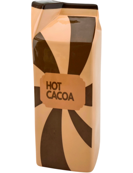 Vase brique de lait chocolat chaud 25,5 cm Hot Cacoa Housevitamin - 1