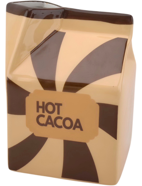Vase brique de lait chocolat 13,5 cm Hot Cacoa Housevitamin - 1
