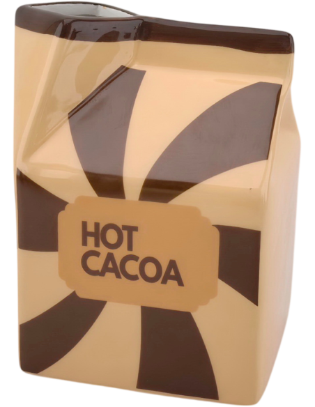 Vase brique de lait chocolat 13,5 cm Hot Cacoa Housevitamin - 1