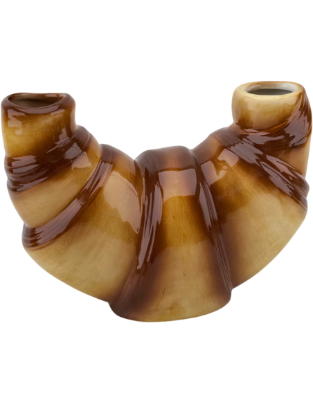 Vase croissant en dolomite 20x10x15 cm Croissant Housevitamin - 1